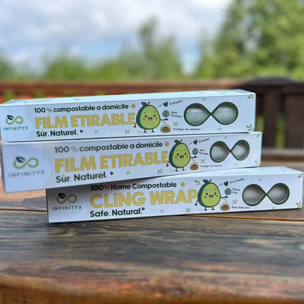 3-Pack Bundle: Infinity9 100% Home Compostable Cling Wrap