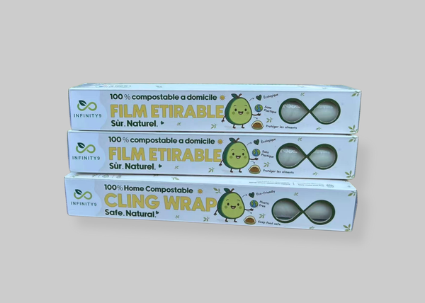 3-Pack Bundle: Infinity9 100% Home Compostable Cling Wrap