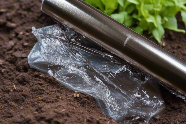 Infinity9 Cling Wrap on soil compost